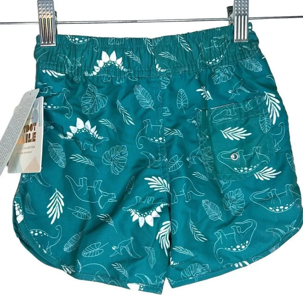 NEW Dot Dot Smile Short Sleeve Rash guard and Trunks Dino Swim Set 5/6